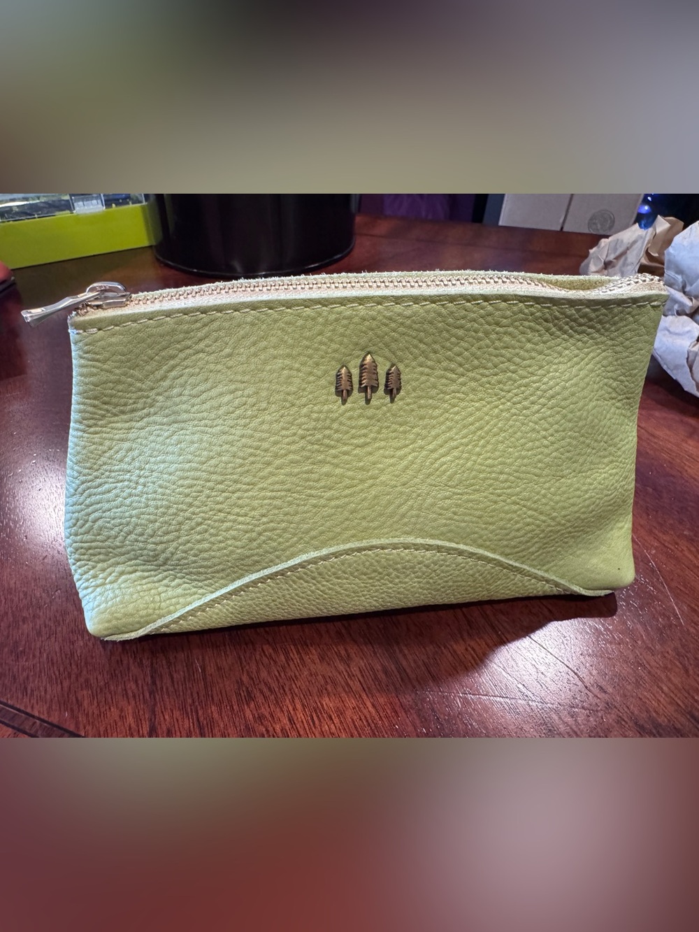 Portland Leather Goods Sundaze Makeup Bag in Sugar Snap